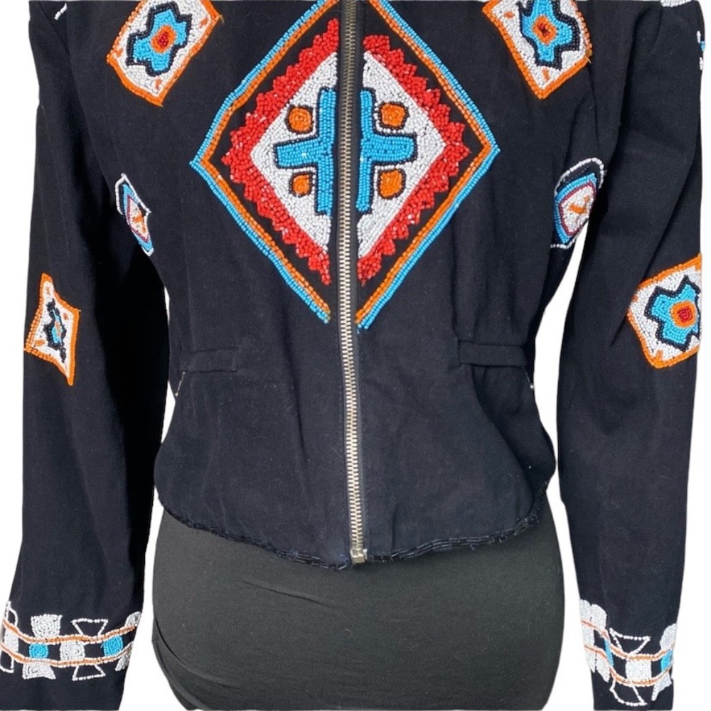 NWT VTG STONE RIVER BEADED TRIBAL JACKET - Picture 8 of 15